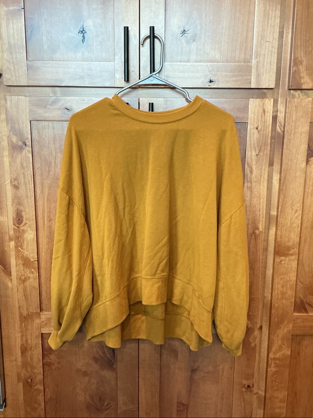 Zenana Outfitters Mustard Oversized Crewneck Sweater